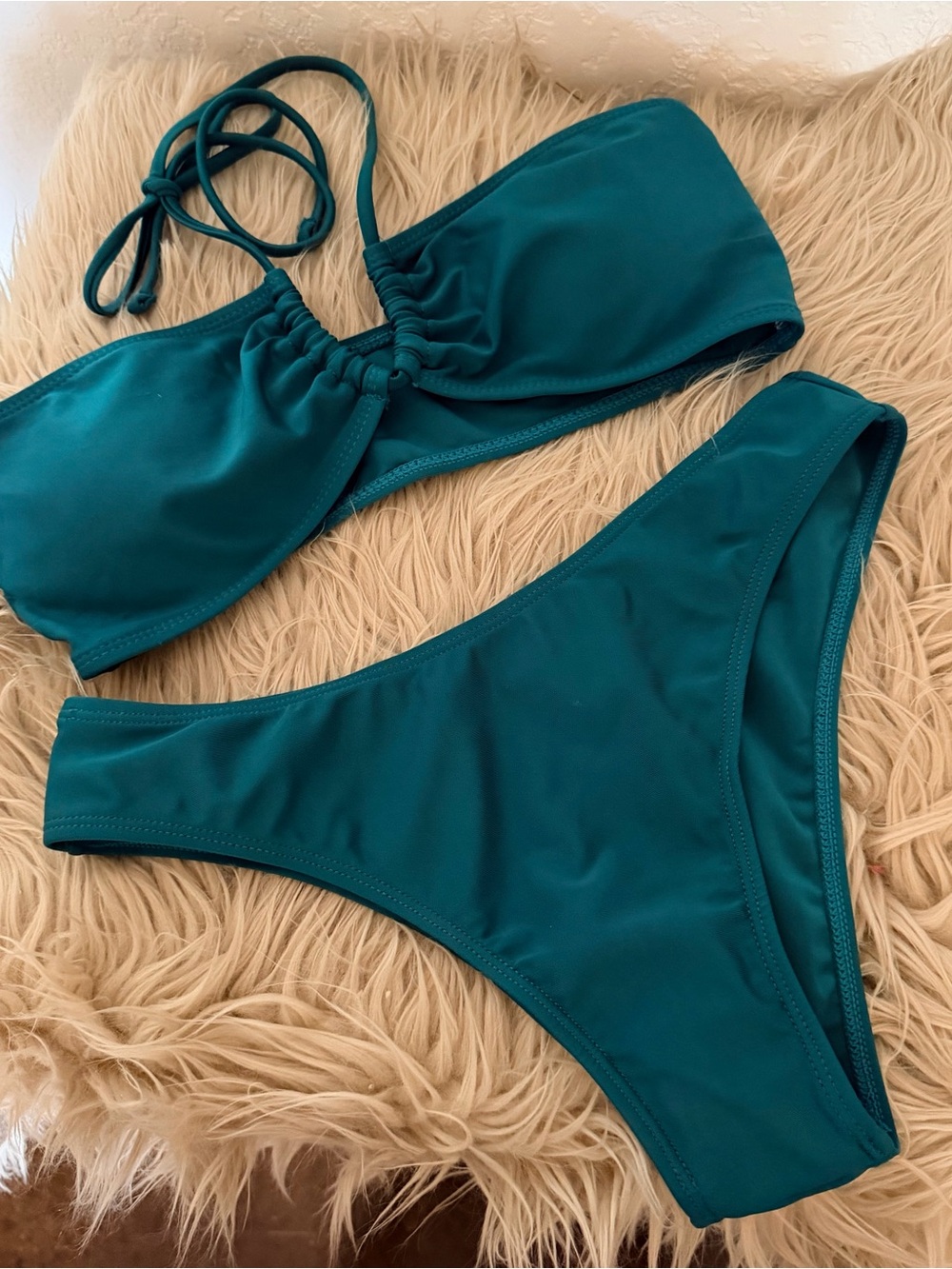 NWT Teal Bandeau Bikini Set - Women Swim